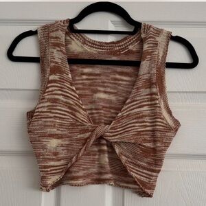 Reversible Brown/Tan Crop Top